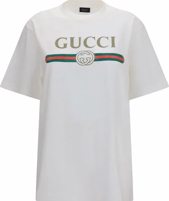 Gucci White Cotton T-Shirt