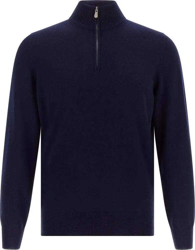 Brunello Cucinelli Blue Cashmere Cardigan