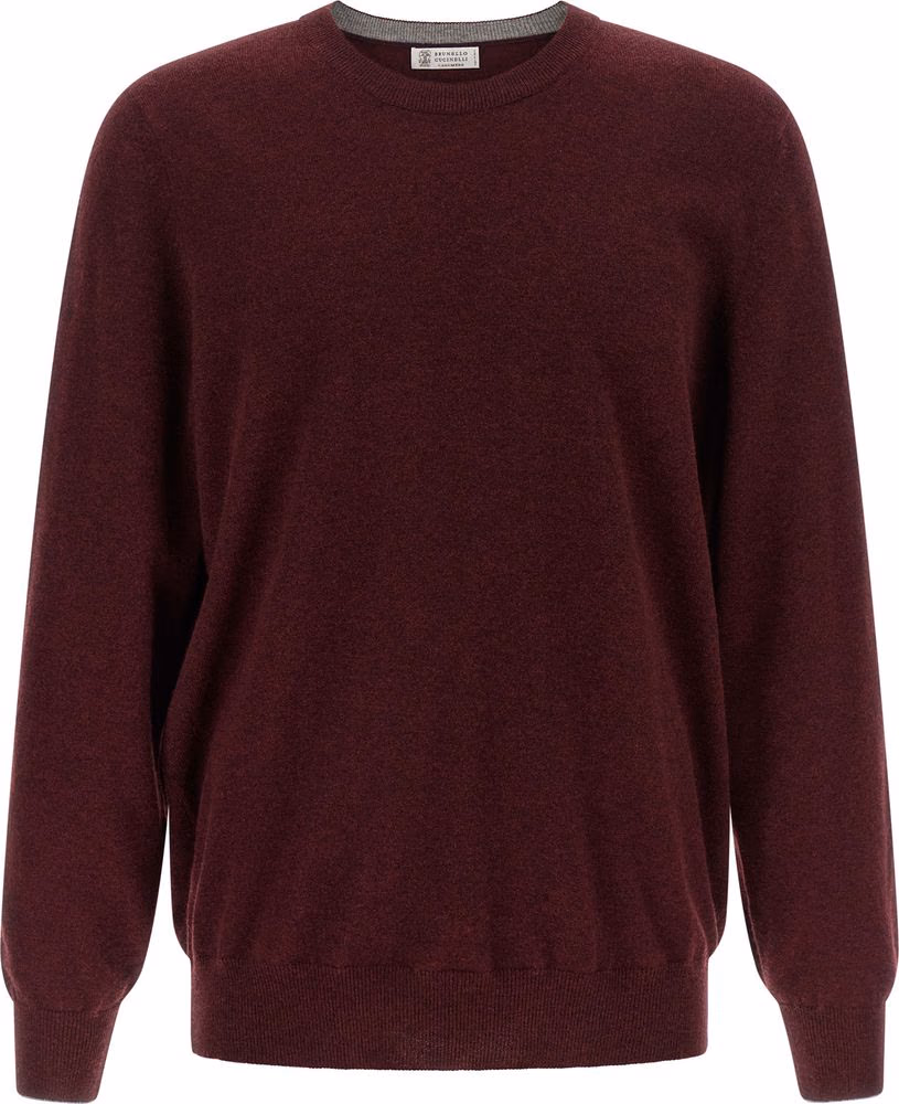 Brunello Cucinelli Bordeaux Cashmere Cardigan