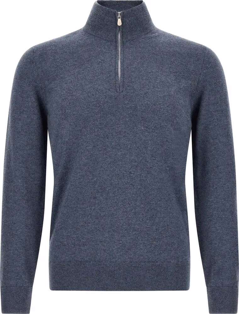 Brunello Cucinelli Blue Cashmere Cardigan