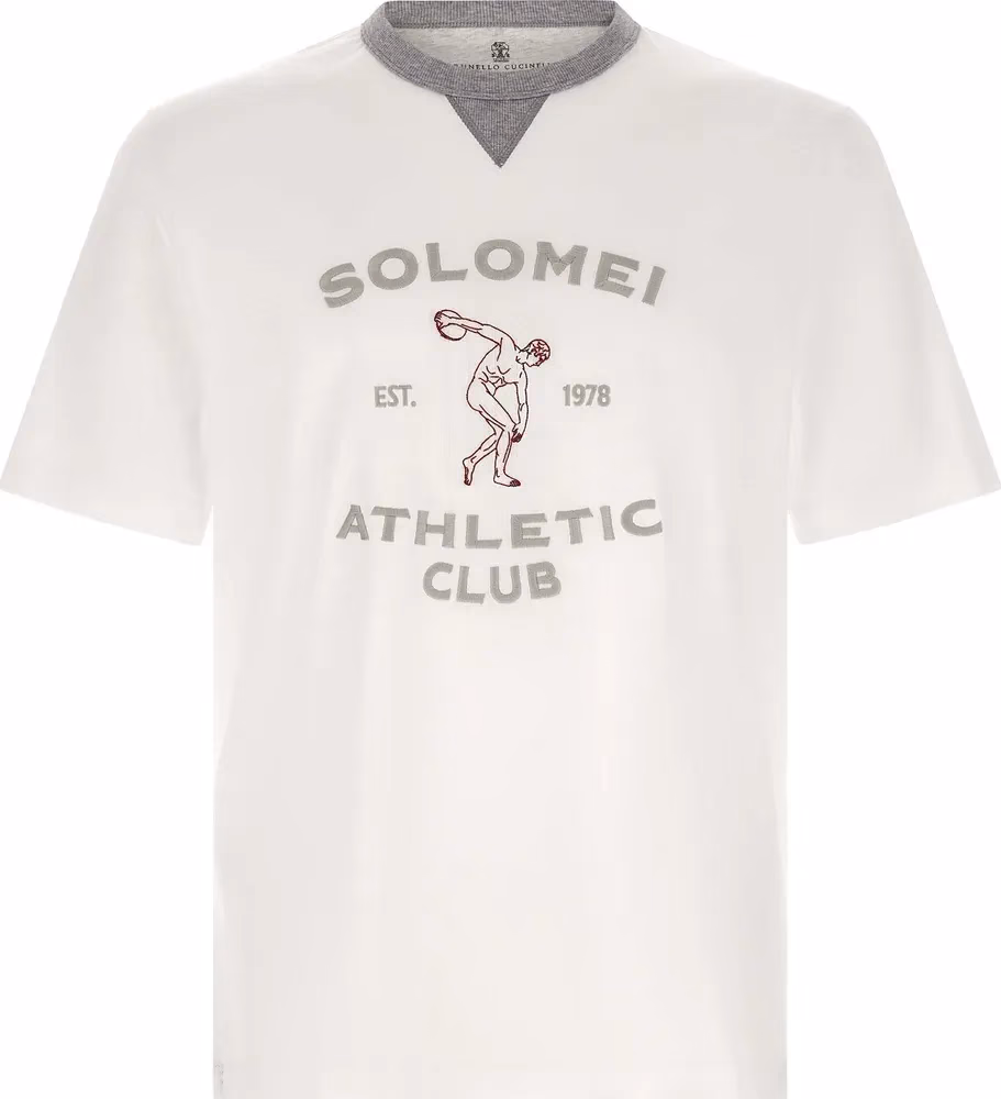 Brunello Cucinelli White Cotton T-Shirt