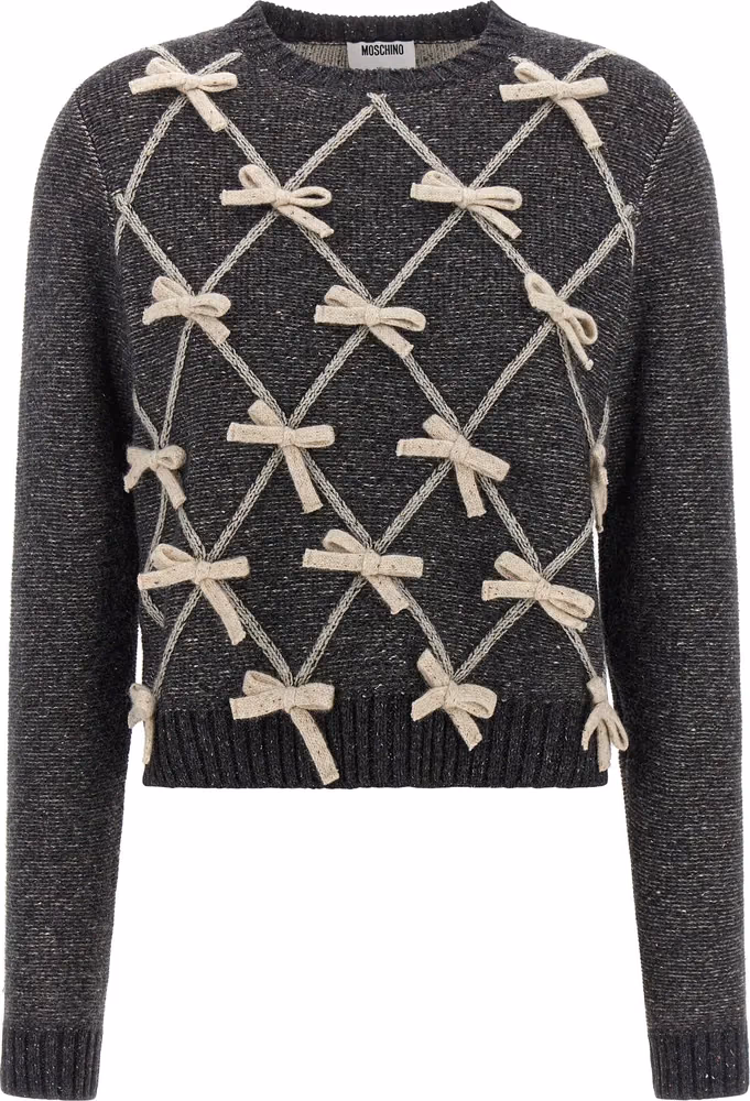 Moschino Gray Wool Cardigan