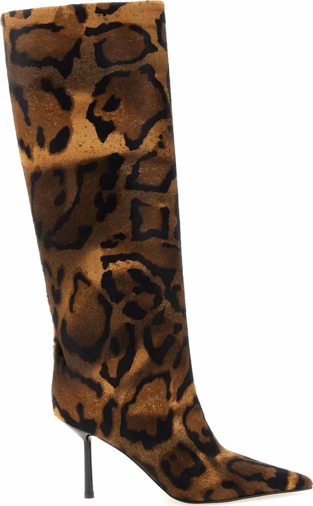 LE SILLA Brown Calfskin Over The Knee