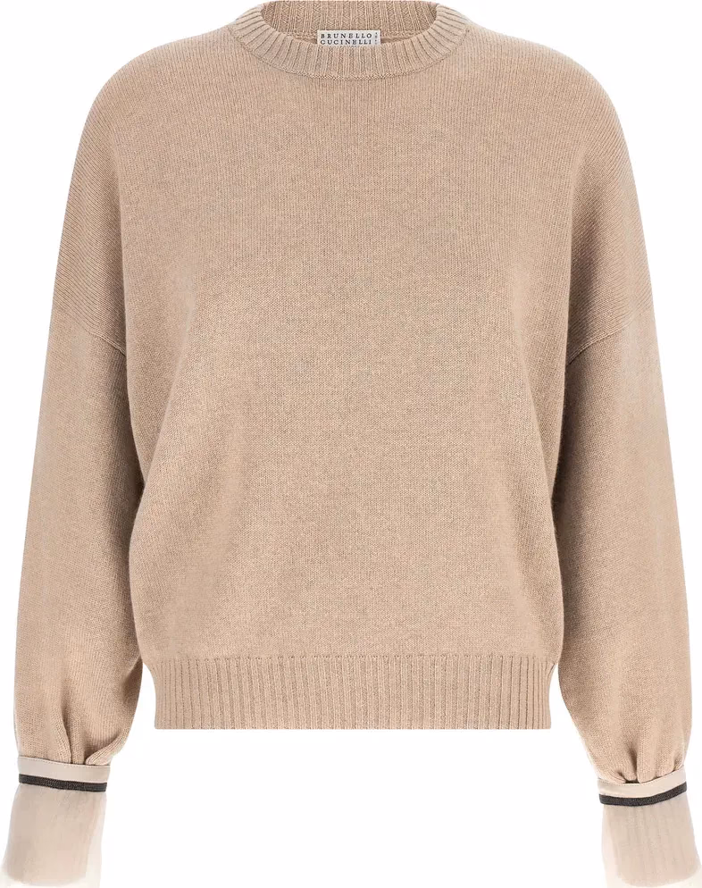 Brunello Cucinelli Beige Cashmere Cardigan