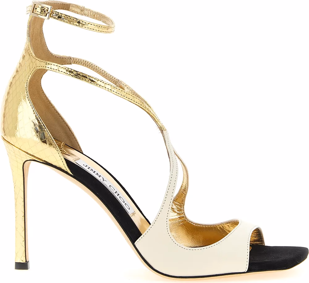 Jimmy Choo Multicolor Leather Stiletto Heel Sandals