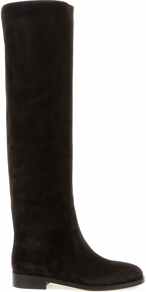 Gianvito Rossi Brown Suede Leather Over The Knee