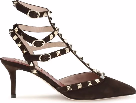 Valentino Garavani Brown Goatskin High Heel Pumps