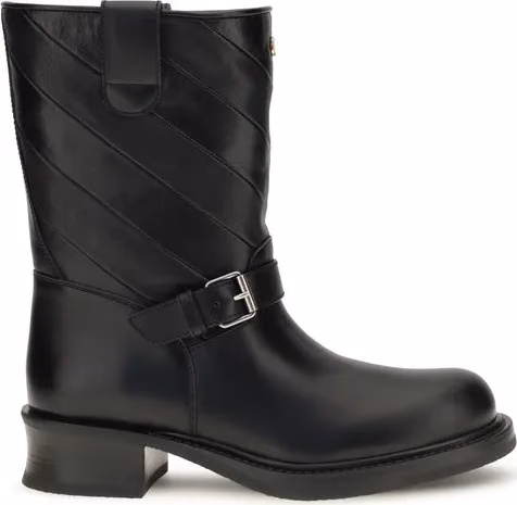 Valentino Garavani Black Calf Leather Bos Taurus Ankle Boots