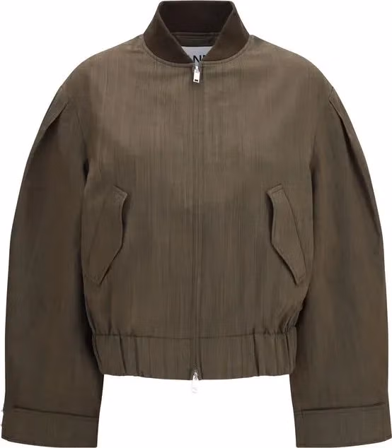 Ganni Bicolor Wool Oves Aries Bomber