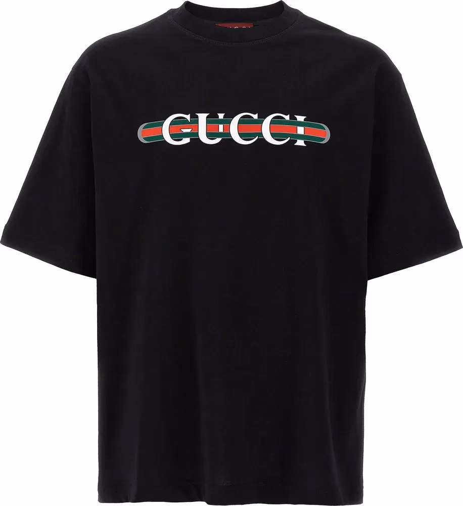 Gucci Black Cotton T-Shirt