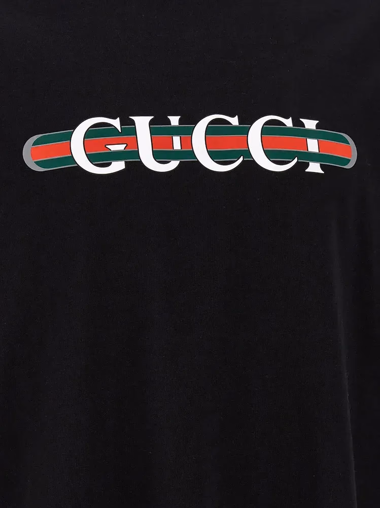 Gucci Black Cotton T-Shirt