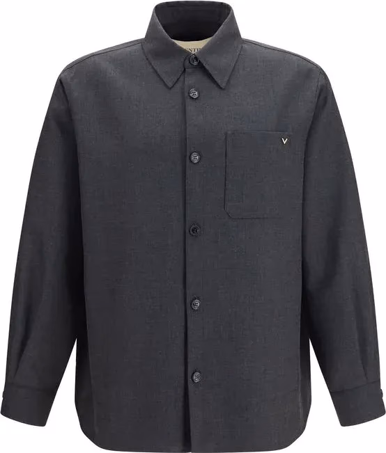 Valentino Garavani Gray Polyester Full-Length Jacket