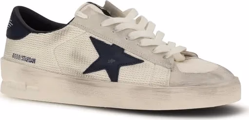 Golden Goose Beige Calf Leather Bos Taurus Athletic Sneakers