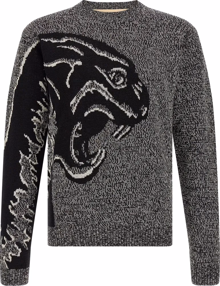 Valentino Garavani Bicolor Virgin Wool Cardigan