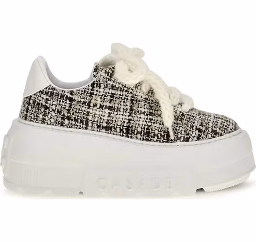 Casadei Multicolor Fabric Platform Sneakers