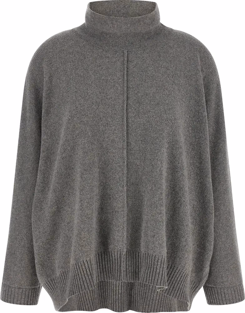 Alberta Ferretti Gray Cashmere Cardigan