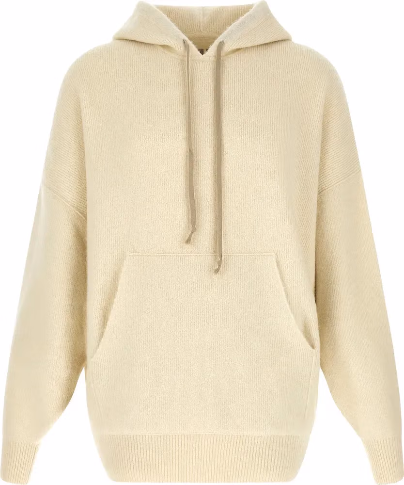 Rick Owens White Marabou Sweatshirt