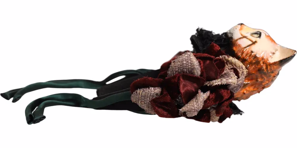 Dolce & Gabbana Multicolor Velvet Bengal Cat Silk Headwear Headband