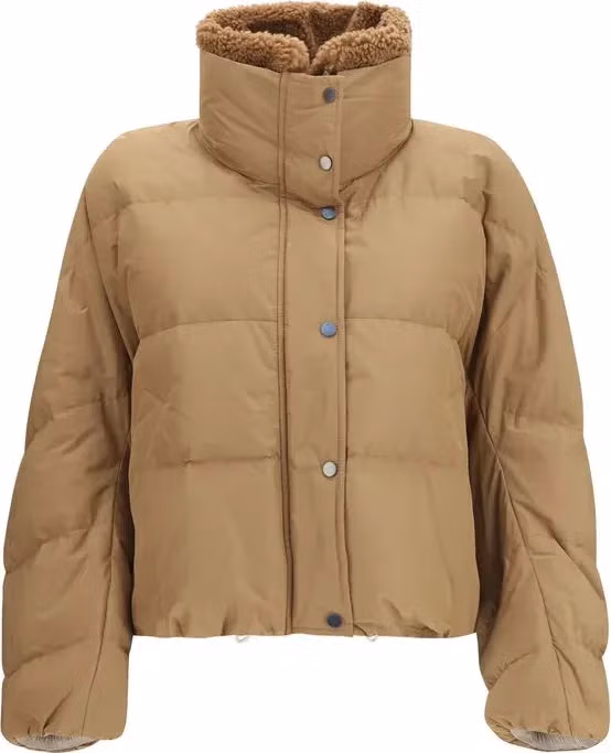 Brunello Cucinelli Beige Goose Down Full-Length Jacket