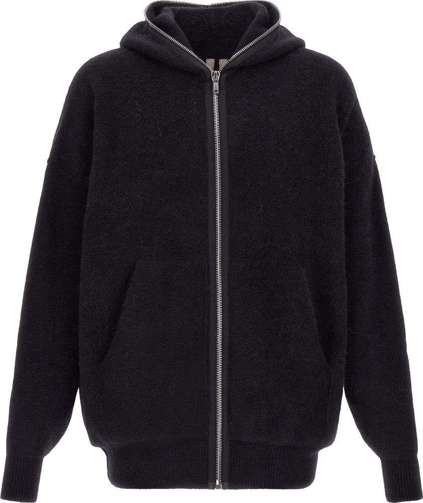 Rick Owens Black Marabou Sweatshirt