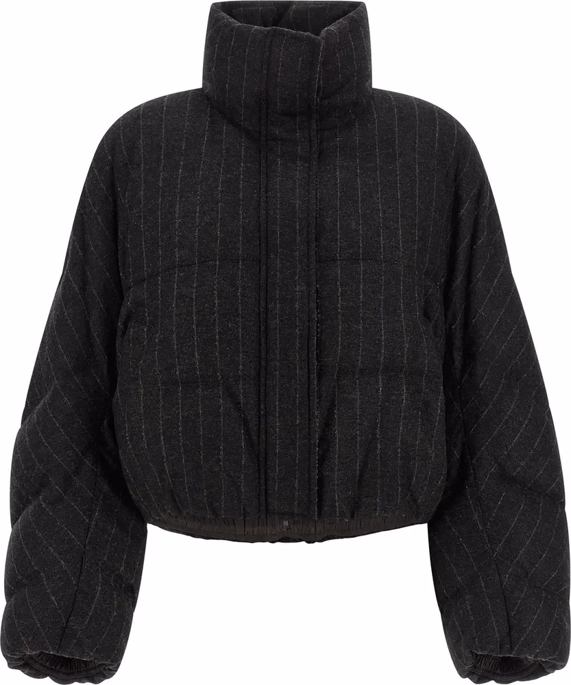 Brunello Cucinelli Gray Virgin Wool Full-Length Jacket