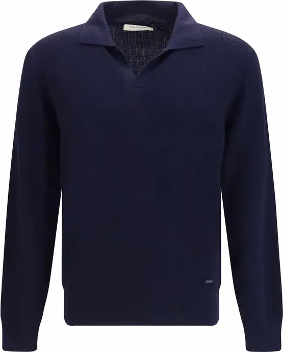 Brooksfield Blue Wool Oves Aries Sweatshirt