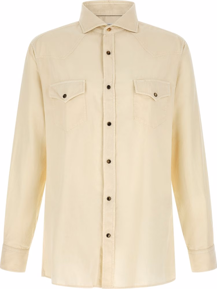 Brunello Cucinelli White Cotton Blouse