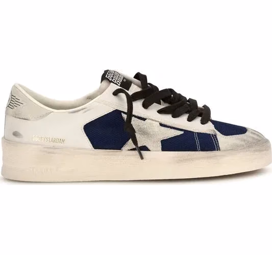 Golden Goose Gray Calf Leather Bos Taurus Low Top Sneakers