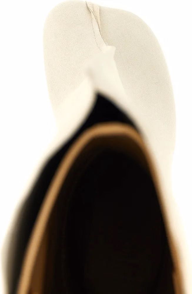 MM6 Maison Margiela White Cowhide Over The Knee