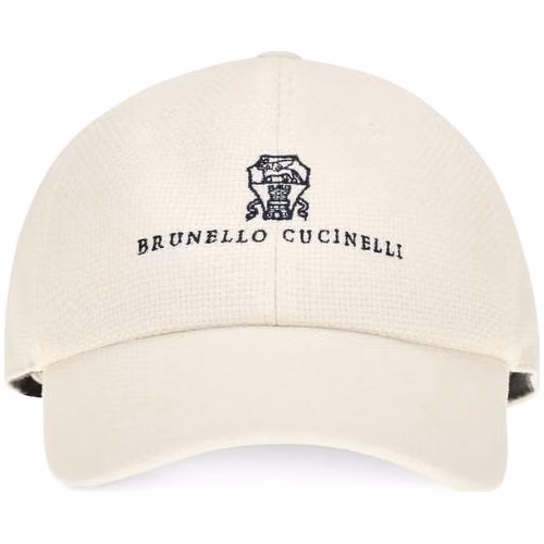 Brunello Cucinelli White Silk Cap (Baseball Hat)