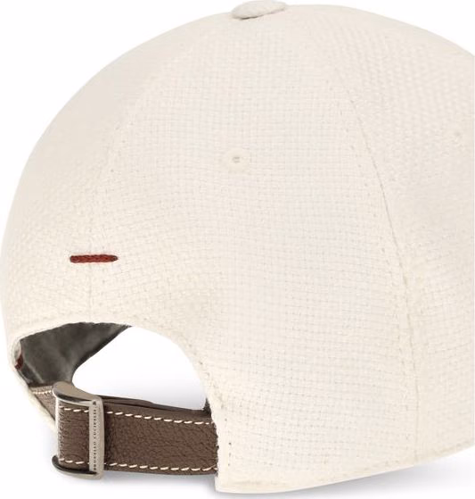 Brunello Cucinelli White Silk Cap (Baseball Hat)
