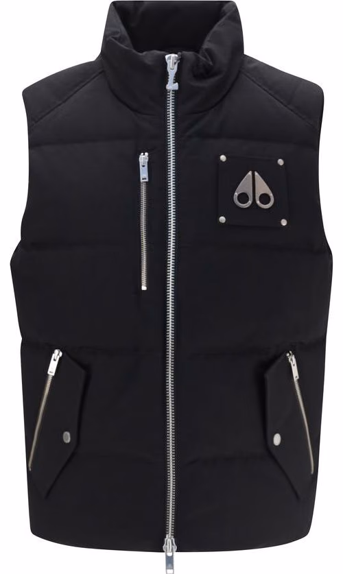 Moose Knuckles Black Cotton Sleeveless Jacket