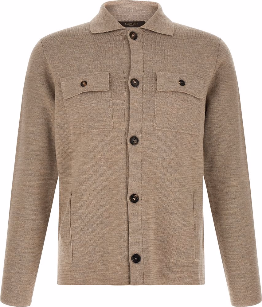 ZANONE Beige Virgin Wool Cardigan