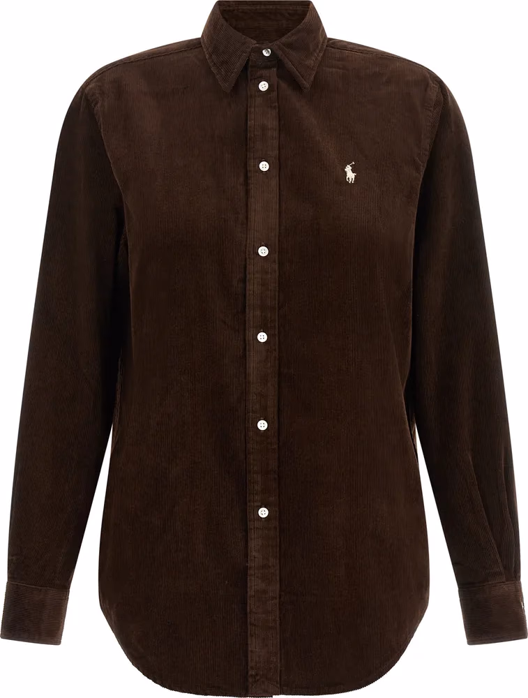 Polo Ralph Lauren Brown Cotton Blouse