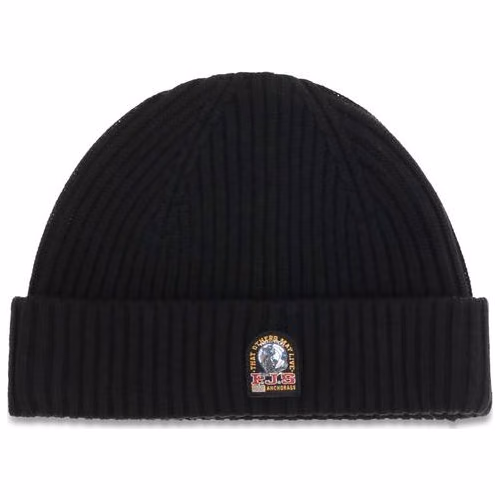 Parajumpers Black Wool Oves Aries Beanie