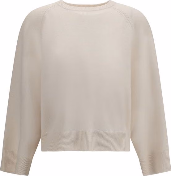 Brunello Cucinelli White Cashmere Sweater