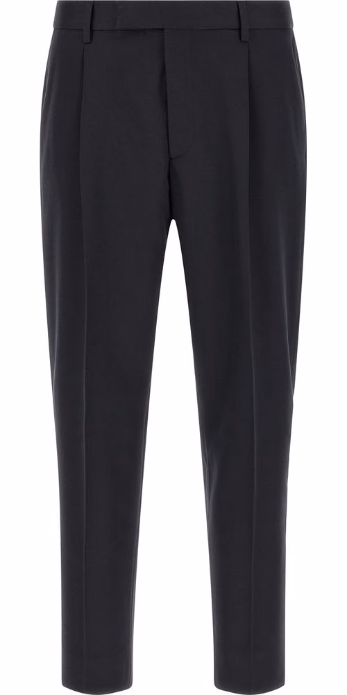ZEGNA Blue Cotton Dress Pants