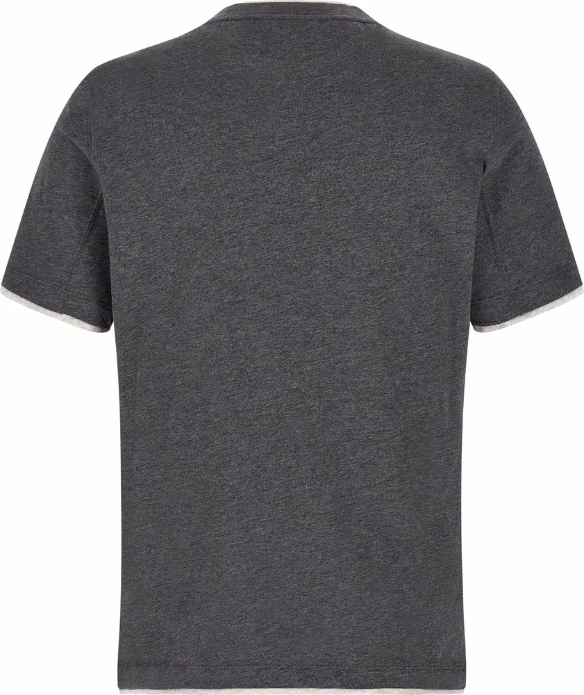 Brunello Cucinelli Gray Cotton T-Shirt