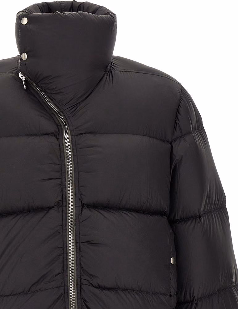Rick Owens Black Nylon Full-Length Jacket