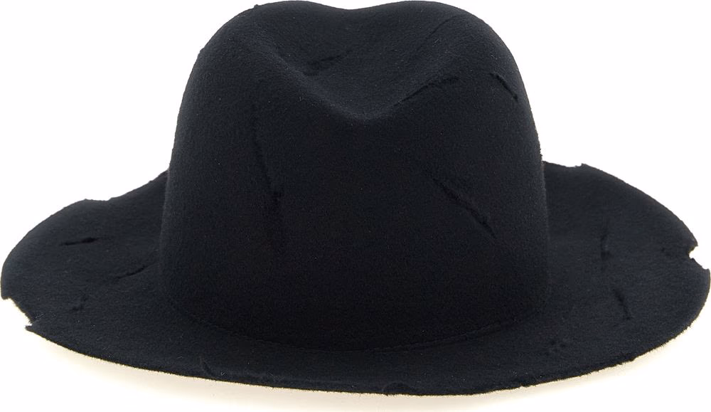 Yohji Yamamoto Black Wool Fedora