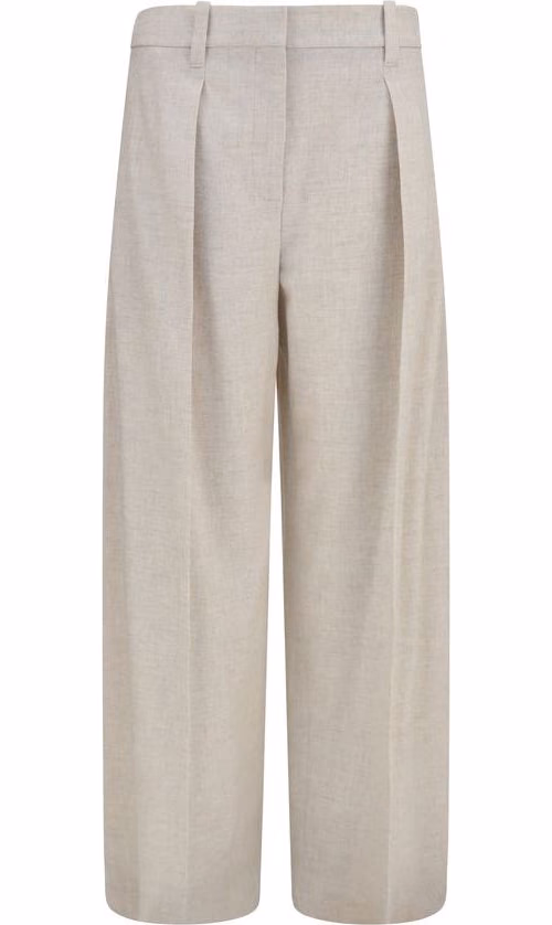 Brunello Cucinelli Beige Wool Oves Aries Dress Pants
