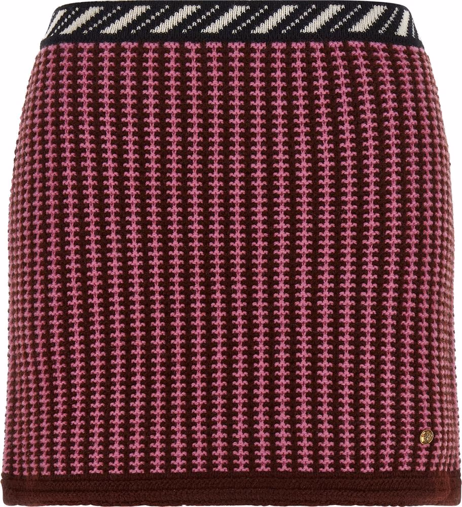 Versace Multicolor Virgin Wool Long Skirt