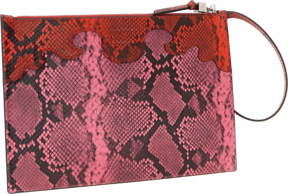Ganni Fuchsia Polyester Clutch Bag