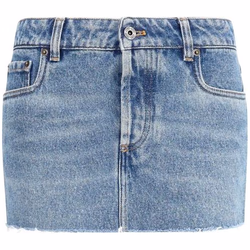 Miu Miu Blue Cotton Mini Skirt
