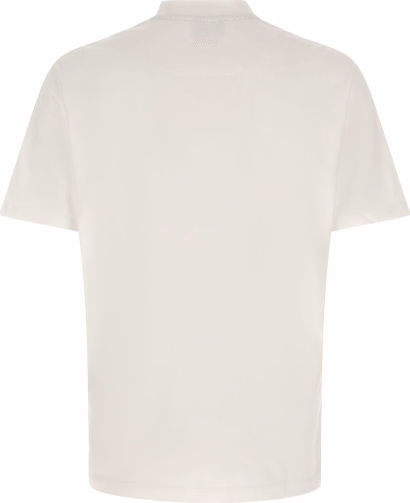 Brioni White Cotton T-Shirt