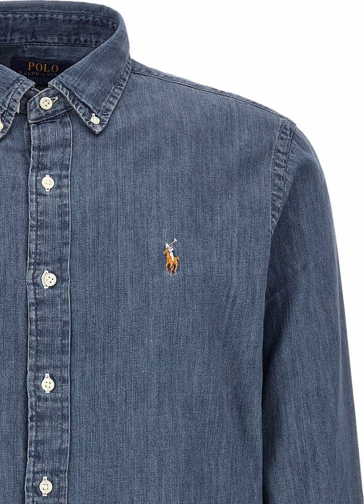 Polo Ralph Lauren Blue Cotton Blouse