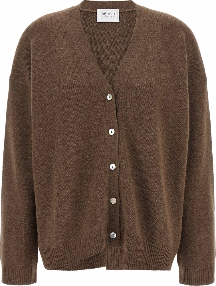 BE YOU Brown Cashmere Cardigan