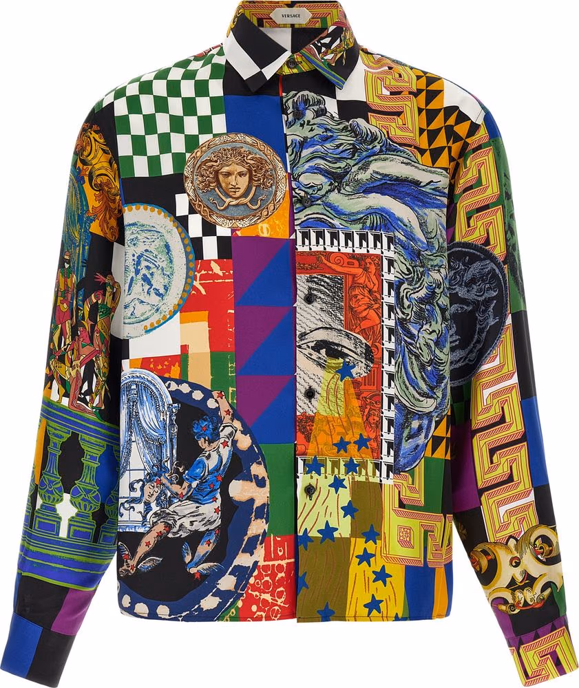 Versace Multicolor Silk Blouse