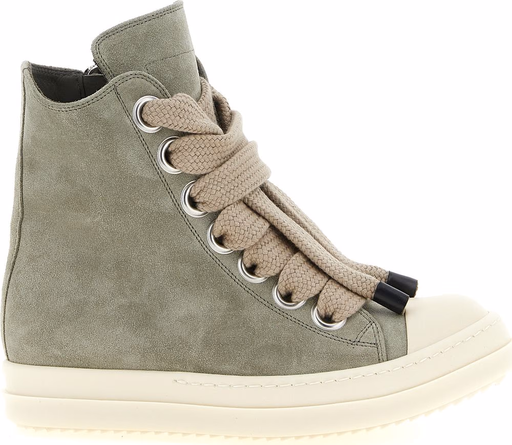 Rick Owens Bicolor Calfskin High Top Sneakers