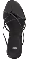 Black Polyethylene Stiletto Heel Sandals 4